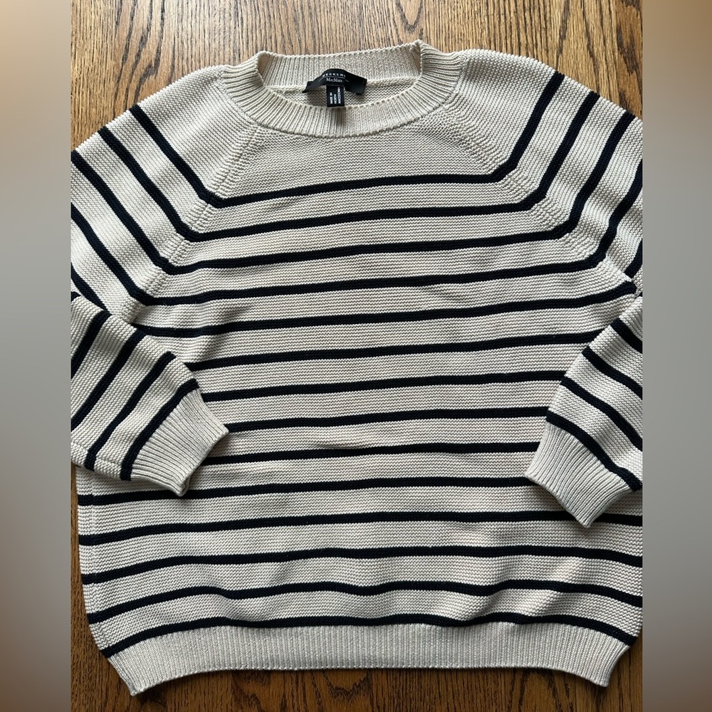 Weekend MaxMara Caserta Marinière Sweater size M - Picture 7 of 10